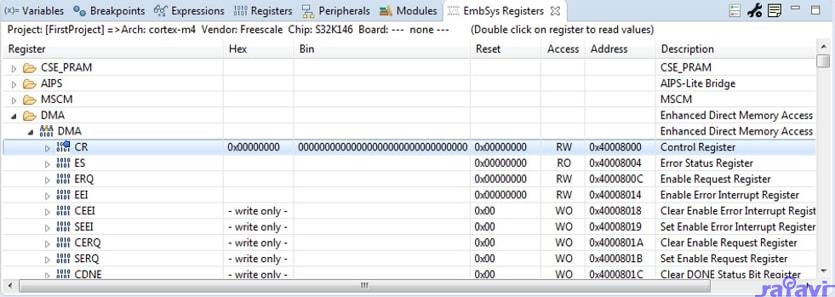 S32K146 DEBUG REGISTERS 2